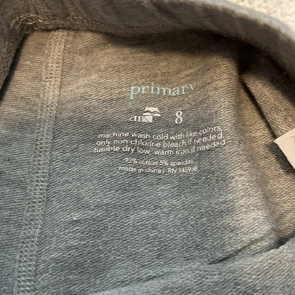 Primary Beand Unisex Size 8 Gray Leggings - Picture 2 of 4